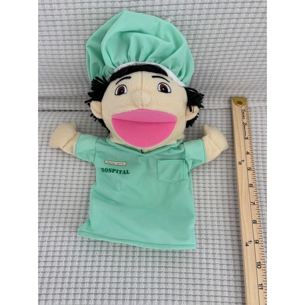 Nurse Jones Hospital Scrub Plush Hand Puppet Medical Career Toy 11 Inch